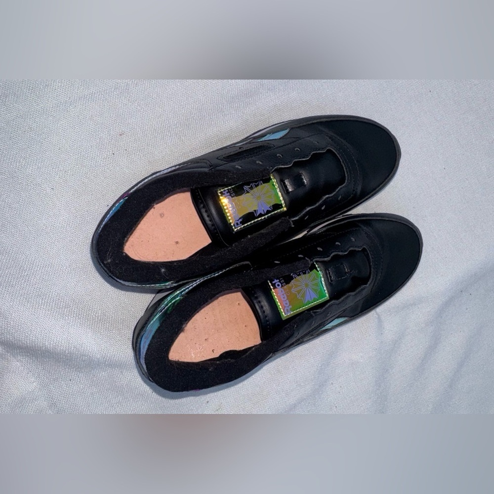 Reebok,Classic Renaissance,Womens,Black,Synthetic Sneakers,Size 8.5,Holographic - Picture 5 of 7
